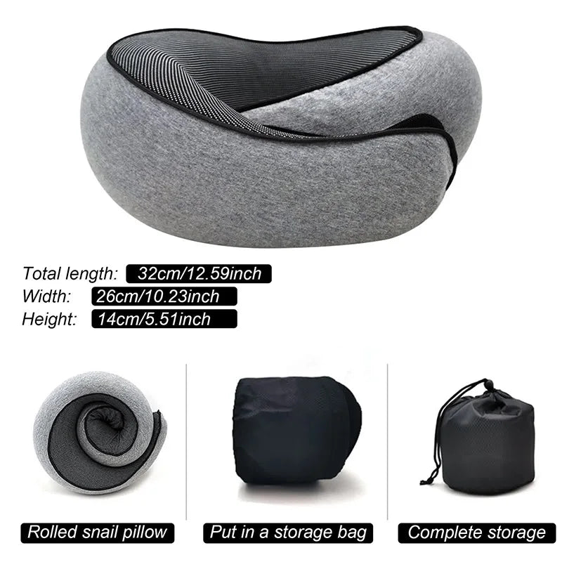 Memory Foam Travel Neck Pillow – U-Shape Support for Flights & Road Trips