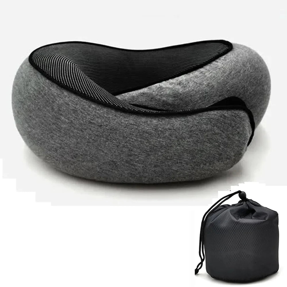 Memory Foam Travel Neck Pillow – U-Shape Support for Flights & Road Trips