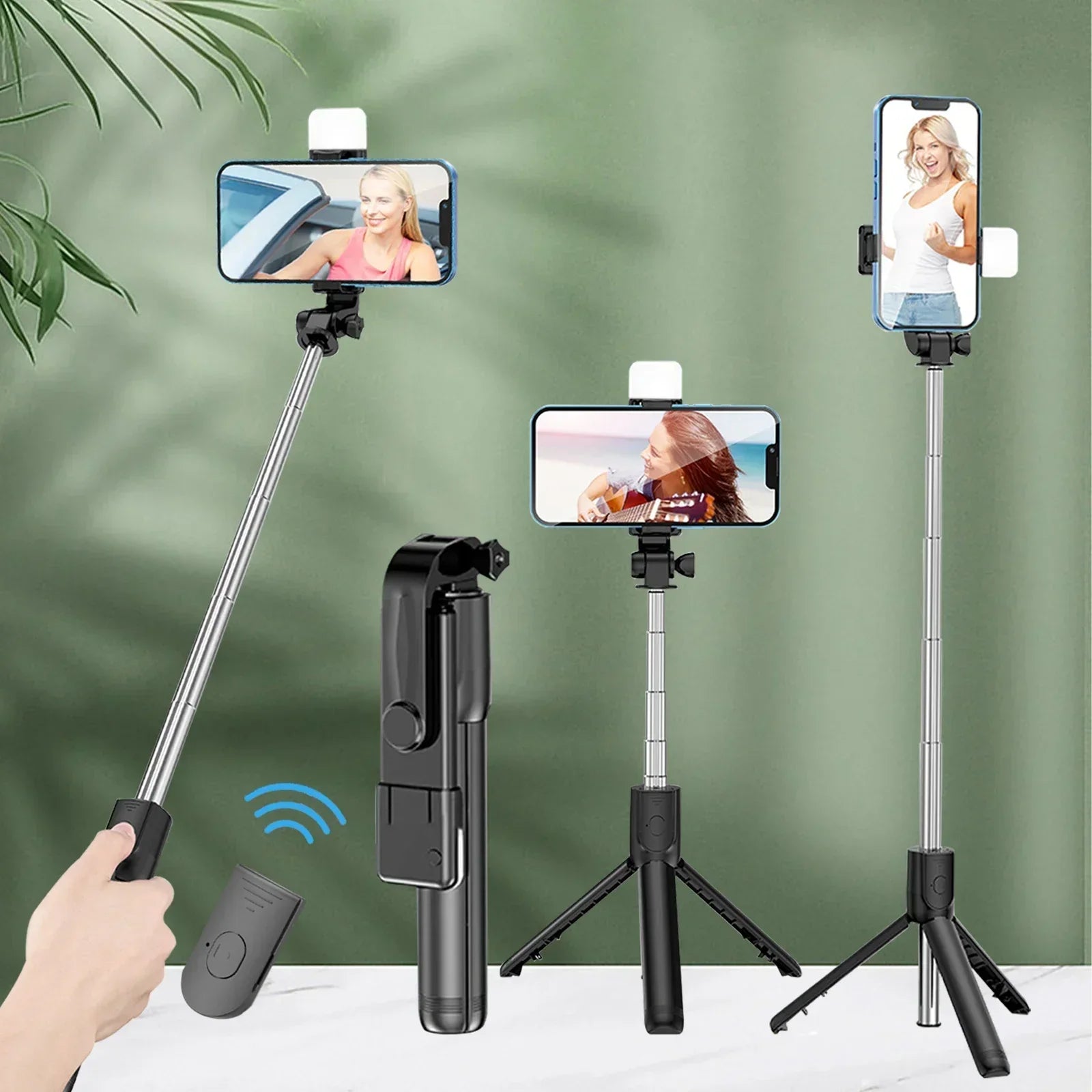 Extendable Selfie Stick Tripod with Bluetooth Remote