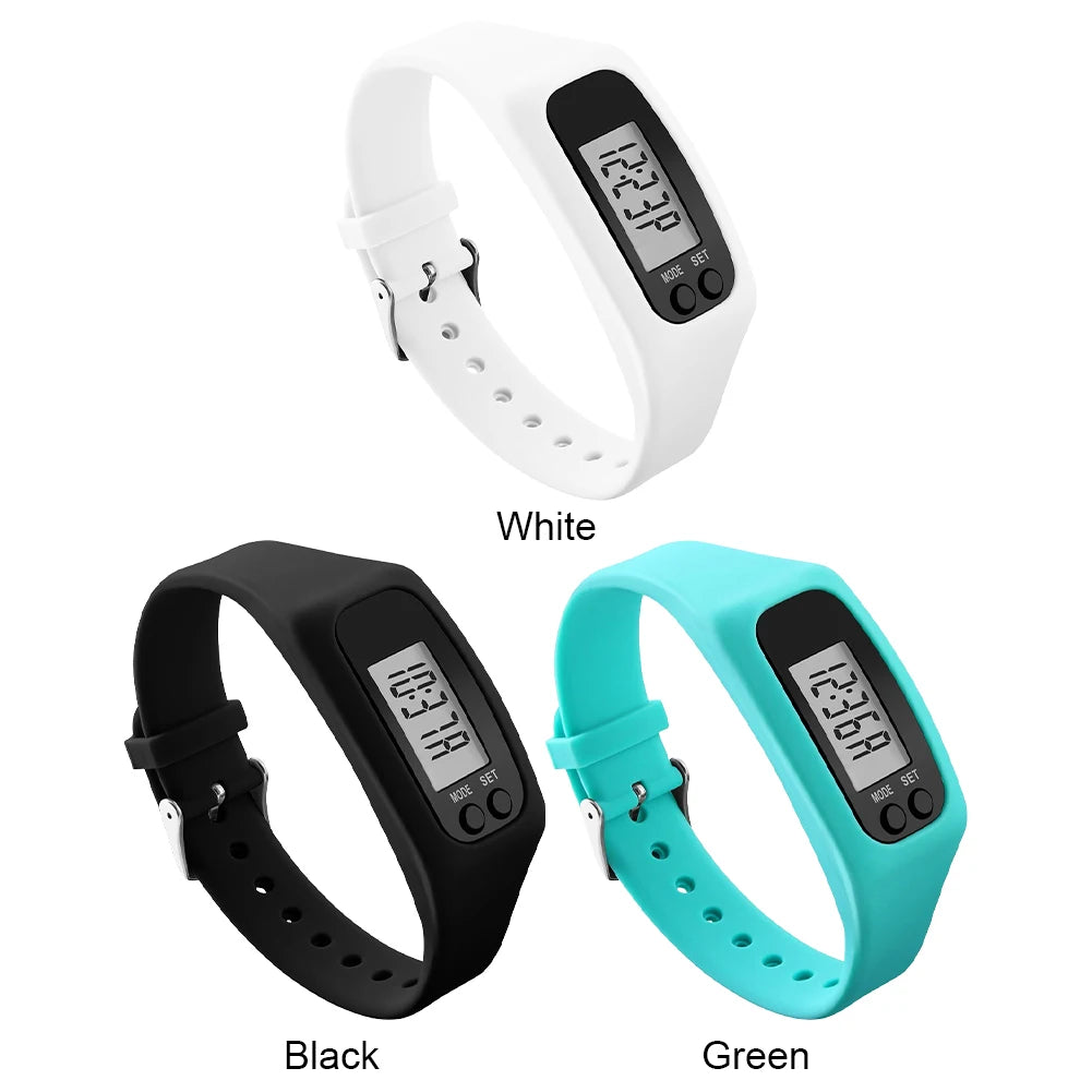 LED Step Counter Bracelet – Pedometer Watch with Calorie Tracker