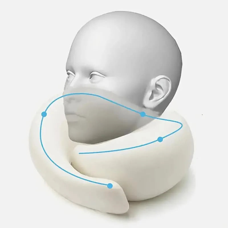 Memory Foam Travel Neck Pillow – U-Shape Support for Flights & Road Trips