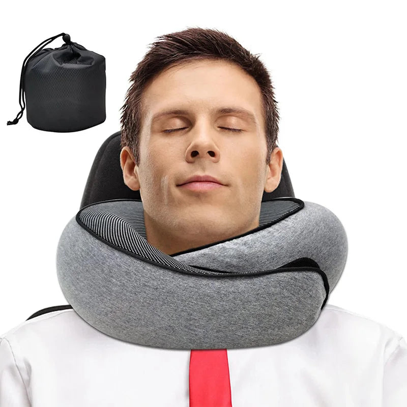 Memory Foam Travel Neck Pillow – U-Shape Support for Flights & Road Trips