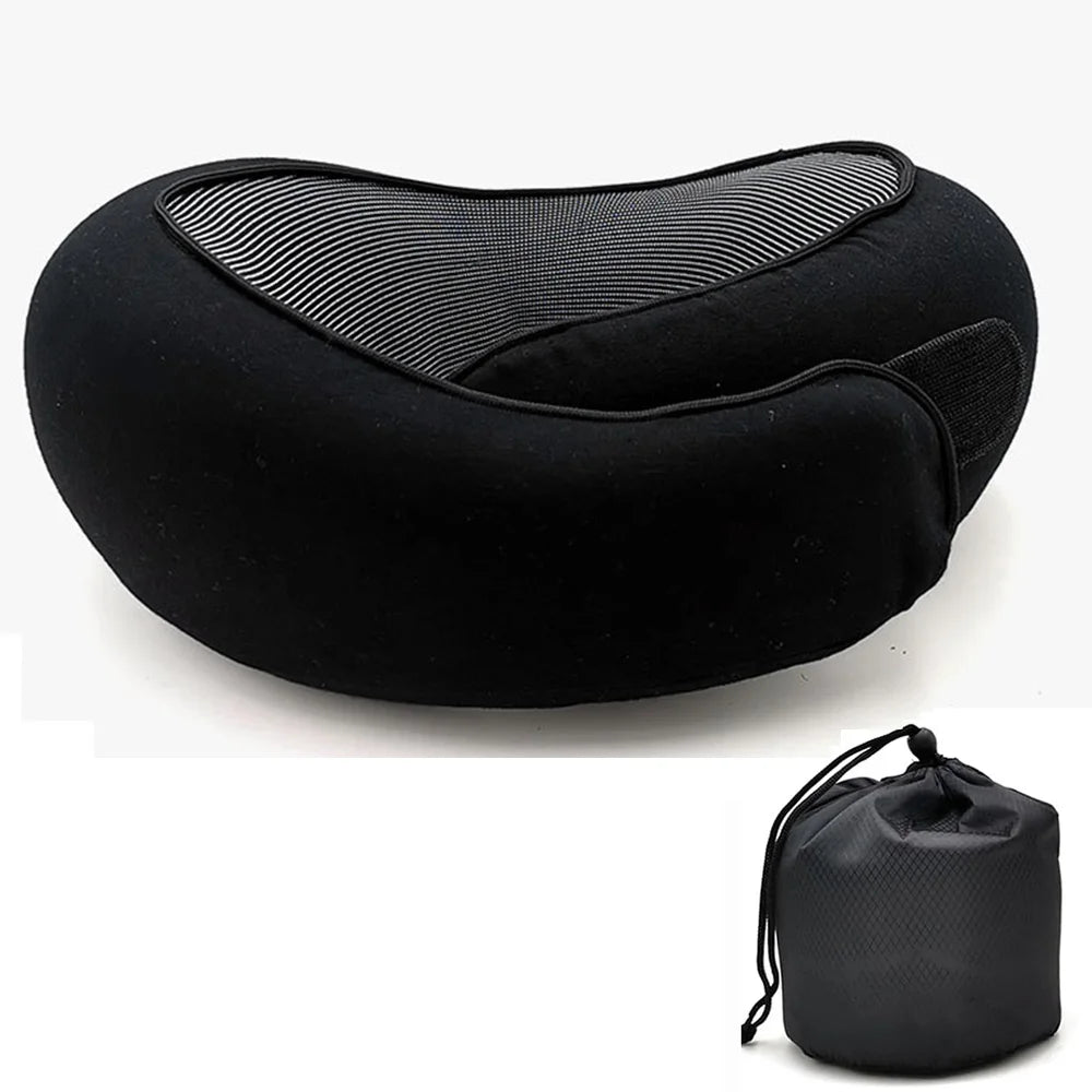 Memory Foam Travel Neck Pillow – U-Shape Support for Flights & Road Trips