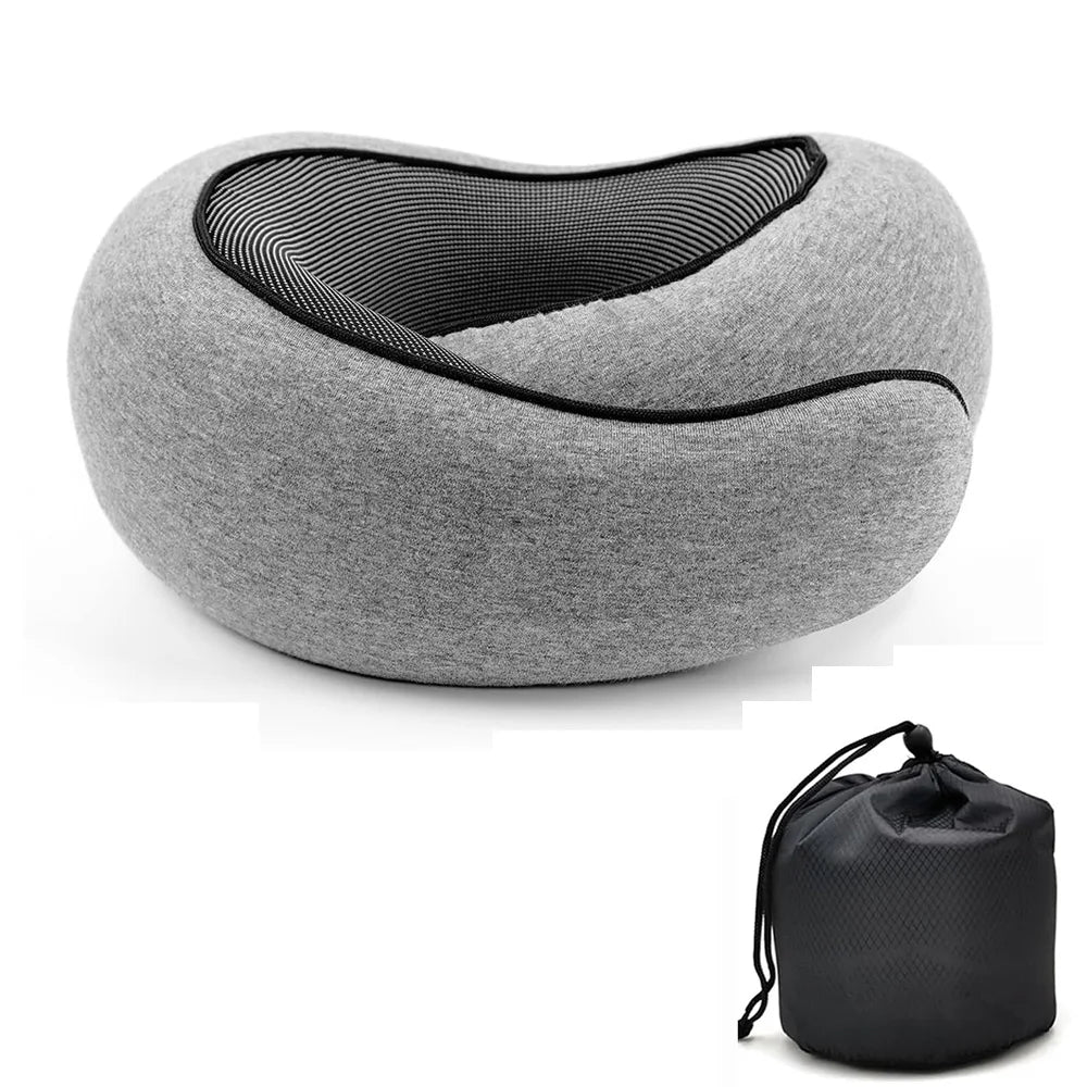 Memory Foam Travel Neck Pillow – U-Shape Support for Flights & Road Trips