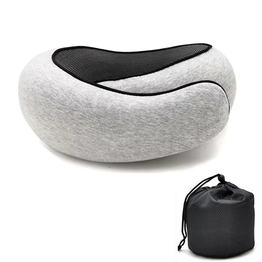 Memory Foam Travel Neck Pillow – U-Shape Support for Flights & Road Trips